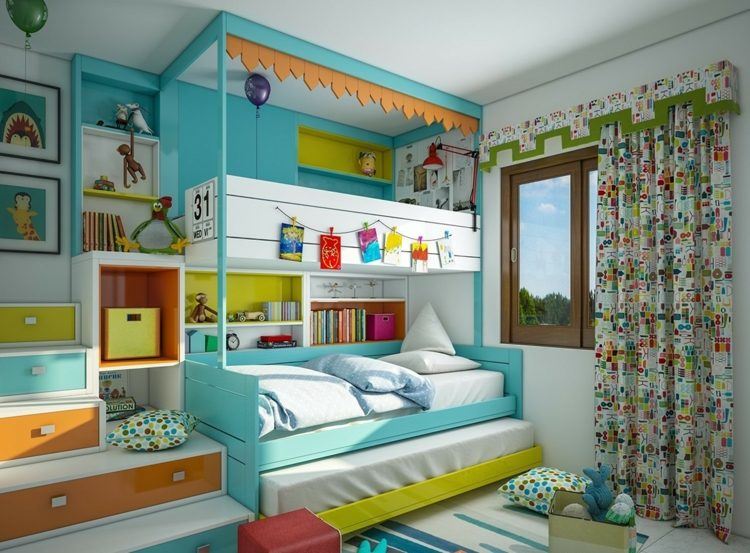 پرده اتاق خواب بچه - رنگارنگ